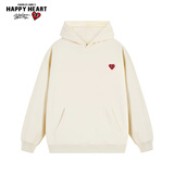 查尔斯桃心连帽卫衣男女情侣同款纯色基础百搭运动休闲套头上衣 浅卡其 2XL