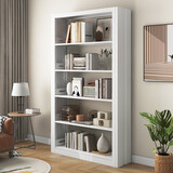 JN JIENBANGONG钢制书架书柜落地图书馆家用学生置物架客厅学校儿孩童收纳储物架 长1.2米主架【加厚冷轧钢 升级防倒超稳】 六层 2米高*0.3米深【层高可调】