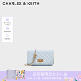 CHARLES&KEITH经典菱格链条小方单肩斜挎包包女包生日礼物七夕礼物CK2-70160131 Sea Salt Blue海盐蓝（新色） 小包