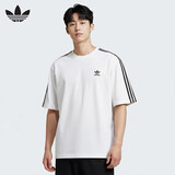 阿迪达斯（adidas）男女 三叶草系列 3 STRIPE TEE 短袖 IZ2474 L