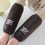 诗佩琪（SVORIAHI）绒布袖套男款工作耐磨套袖劳保防脏手袖厨房上班专用男士护袖冬季 深咖色绒布袖套（32530） 1双