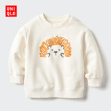 优衣库婴幼儿宝宝JOP卫衣/长袖运动衫上衣478826 483040 478826/01乳白色 90