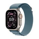 Apple/苹果WatchUltra3智能手表GPS+蜂窝款49毫米原色钛金属表壳浅蓝色高山回环式表带M-联通补贴