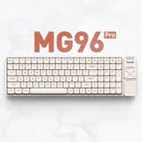 IQUNIX MG65系列矮轴机械键盘无线三模适配Mac平板办公超薄游戏 MG96 Pro 雾苏白 轻羽轴