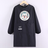 诗佩琪（SVORIAHI）夏天撸猫专用衣服罩衣女抱猫服长袖围裙宠物店美容师工作服不沾毛 黑色宠物店 1件 （塔丝绒布标罩衣）