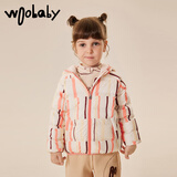 Woobaby儿童羽绒服轻薄女童男童冬装外套宝宝轻羽 WB2203052韦恩水波粉-90%白鸭绒 80cm