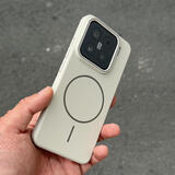 科意威Beats同款钛灰色Magsafe强磁吸充电适用小米17手机壳17pro磨砂水泥灰14奢华K80超薄亚克力硬外套7 细圈磁吸【米白色】柔润pc 小米13Pro