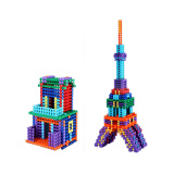 光华玩具（POPULAR PLAYTHINGS）竹节棍积木玩具男孩3-6岁幼儿园儿童早教汽车建筑立体拼插模型 【90000-1至尊版竹节棍851片】