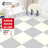 墨斗鱼家居地垫防摔拼接PE泡沫地垫卧室防滑隔音60*60*1cm6片（小齿）