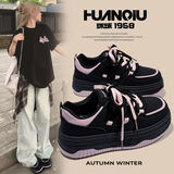 环球2025原创爆款时尚百搭白色板鞋潮新款秋季设计感休闲厚底女鞋