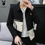 花花公子（PLAYBOY）夹克男外套男秋冬季男士韩版潮流男装休闲宽松上衣服