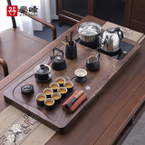豪峰2025新款整套紫砂茶具套装家用实木茶盘一体烧水泡茶壶中秋节礼物