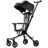 airud遛娃神器婴儿推车轻便折叠婴儿车可上飞机溜娃神车双向婴儿推车 曜石黑带棚【可折叠+可上飞机】