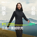 蕉下（beneunder）外套女户外气绒秋冬可收帽运动弹力棉服CL236漫暮黑S