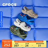 crocs卡骆驰洞洞鞋贝雅男鞋女鞋轻便耐磨一脚蹬拖鞋休闲鞋|10126 军绿色-309 45 (290mm)