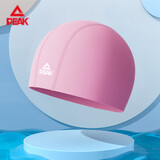 匹克泳帽男女长发舒适游泳布帽时尚护耳不勒头不粘发泳帽 粉色YSF4509