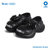 Ouder开口笑洞洞鞋 夏季男女鞋厚底增高沙滩鞋星光黑大头鞋凉拖鞋 星光黑 脚宽脚背高建议拍大一码哦 45 男码