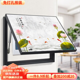 柳莺花燕免打孔电表箱装饰画现代简约客厅餐厅挂画电闸箱配电箱遮挡壁画 锦鲤送福 45X35遮挡35X25表箱 上掀款