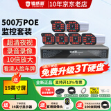 镭威视监控器全套设备500万摄像头POE有线室外防水手机远程高清夜视套装工厂车间小区超市商用送显示屏 500万6路套装+送显示屏 【95%客选-店长推荐】选2T硬盘升级3T硬盘