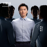 十如仕衬衫男长袖高端白衬衣纯棉高支免烫抗皱商务休闲正装  301 鸽子灰常规版 均码 39/84【175/92A】