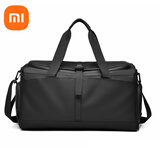 小米世家健身包干湿分离男短途旅行包大容量游泳手提行李包运动斜挎 黑色
