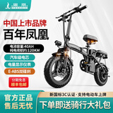 凤凰（Phoenix）折叠电动自行车新国标代驾电动车超长续航电瓶车成人便捷锂电池代步电单车 豪华版-汽车电芯40A-纯电续航120km