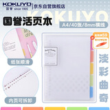 国誉(KOKUYO)淡彩曲奇A4活页本Campus笔记本子活页纸替换芯精美5色索引分隔页 40张 透明 WSG-RUCP10NT