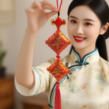 老街缘自己手工刺绣出入平安符平安福2025年新款珠绣十字绣小件汽车挂件