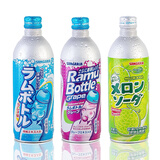 三佳利波子汽水 日本原装进口 气泡水饮料 水果味碳酸饮料 整箱铝瓶装 三口味各一500mL*3瓶