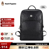 暇步士（Hush Puppies）双肩包男商务出差旅行背包新款简约大容量真皮电脑包送老公送男友 HA-2071504W-5720装15.6英寸电脑 独立电脑仓