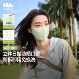 beneunder日抛防晒口罩女全脸防晒面罩防紫外线UV33924冷调拼色（x7）M