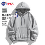 NASA GISS官方潮牌联名连帽卫衣男青少年潮流宽松纯色运动休闲百搭外套男