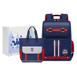 第九城堡礼盒书包小学生男孩护脊儿童书包1-3-6年级英伦风女生减负背包