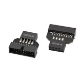 尘土 Type-e转接头USB3.1前置挡板线Type-E转Type-C母 SATA主板 PCI拓展转接头电源线适配器连接线 主板USB2.0 9针转USB3.0 19P接头 【一个装】