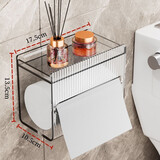 维诺亚卫生间纸巾盒壁挂式手纸盒防水两用擦脸巾厕纸盒贴墙抽纸盒免打孔 【多功能纸巾盒】水晶白*1+背贴*2 典雅轻者风【浴空-卫生间-卧空-通用】