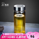 希诺玻璃杯单层加厚大容量家用办公泡茶杯子男车载水杯XN-6016L 400mL