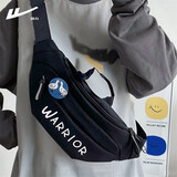 回力斜挎包男潮牌港风胸包工装大容量学生休闲单肩包骑行运动腰包胸包