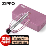 ZIPPO美国折叠打火机便携老花镜进口镜片超轻高清防蓝光男女 粉250度