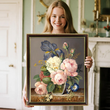 老街缘娇艳欲滴欧式花瓶2025新款自己手工十字绣线绣客厅针绣餐厅初学者 满绣(中格3股棉线绣)45*54厘米