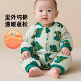 wua·wua婴儿连体衣秋季保暖加厚秋冬季套装新生儿夹棉男女宝宝冬装棉衣 满印仔仔（150g厚棉） 59cm （建议1-3月 8-12斤）