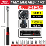 德力西扭力扳手高精度扭矩力矩公斤板手定扭可调式火花塞汽修扳手