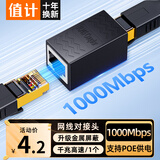 值计网线对接头转接头 千兆高速网络延长器连接线 RJ45网口直通头水晶头模块适用6/7类网线单个装 W108