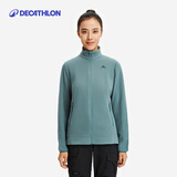 迪卡侬（DECATHLON）保暖户外抓绒衣外套男女运动宽松秋摇粒绒外套冲锋衣内胆 女款-全拉链-青绿色 2XL