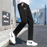 安德玛（Under Armour）休闲长裤男 跑步训练宽松舒适透气运动裤子 1390151黑色 2XL