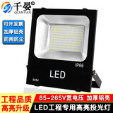 千晏投光灯led户外灯庭院广告牌射灯工厂车间厂房仓库球场5054高杆灯 100W工程款高亮白光 加厚铝壳