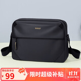 高尔夫GOLF单肩包男士大容量斜挎包男轻便防泼水手机包商务休闲ipad包时尚布包男士挎包5I798342J雾黑