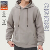 宾宇兄弟卫衣男帽衫男士连帽套头外套加绒青少年宽松大码学生保暖衣卫衣 加绒浅卡其色 5XL 185-200斤