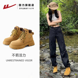 回力（Warrior）马丁靴女夏季英伦风女鞋子登山短靴工装户外大黄靴 1327 驼色 38