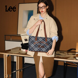 Lee格纹托特包女包单肩包大容量休闲包百搭手提包开学季礼物