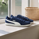 彪马（PUMA）复古休闲黑白薄底板鞋男女款经典低帮运动鞋SMASH 361730 深蓝色-白-20 37.5